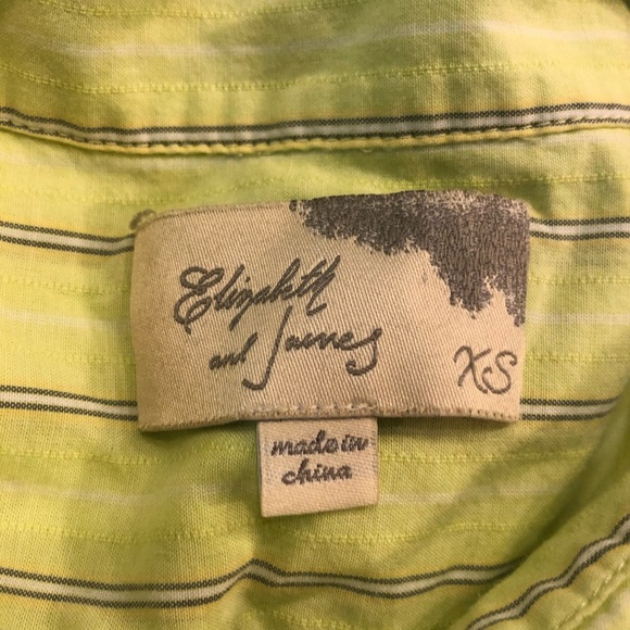 Elizabeth and James SS Button Down Camp Shirt, XS - Picture 5 of 5